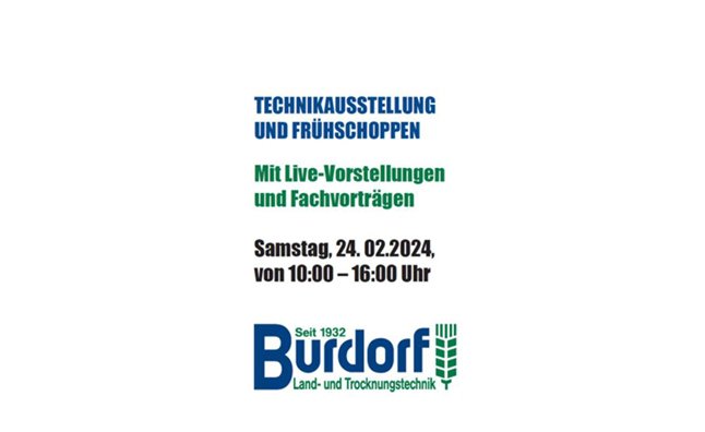 Burdorf Technikausstellung und Frühschoppen 24-2-2024 -  Besuchen Sie Evers - Live Vorstellung Grasnarbenlockerer und Grasnarbenbelüfter 